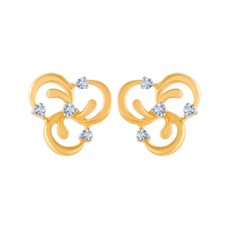 Two - Tone Gold and Silver Plated Clover Stud Earrings for a Lucky and Stylish Symbol14k (585) Yellow Gold And Diamond Stud Earrings For Women Two - Tone Gold and Silver Plated Clover Stud Earrings for a Lucky and Stylish Symbol14k (585) Yellow Gold And Diamond Stud Earrings For Women