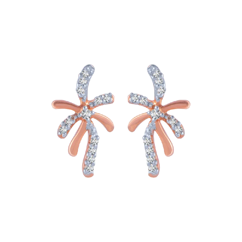 Magnetic - Back Stud Earrings in Black for Easy and Comfortable Wear14KT (585) Rose Gold And Diamond Stud Earrings For Women Magnetic - Back Stud Earrings in Black for Easy and Comfortable Wear14KT (585) Rose Gold And Diamond Stud Earrings For Women