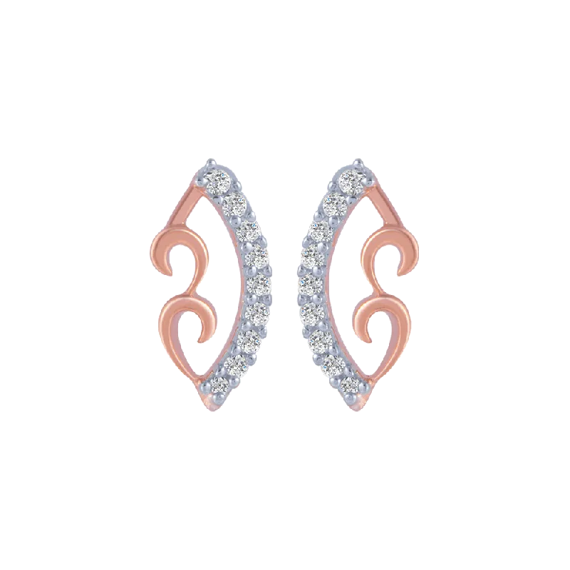 Glow - in - the - Dark Star Stud Earrings for a Mysterious and Night - Time - Friendly Accessory14KT (585) Rose Gold And Diamond Stud Earrings For Women Glow - in - the - Dark Star Stud Earrings for a Mysterious and Night - Time - Friendly Accessory14KT (585) Rose Gold And Diamond Stud Earrings For Women