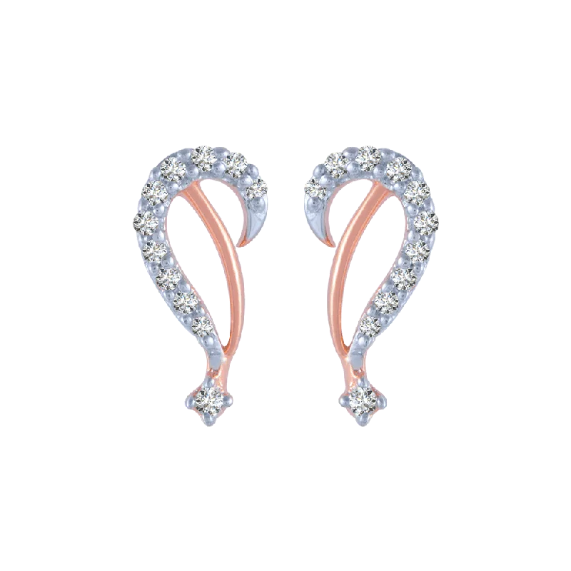 Pearl - Set Minimalist Stud Earrings in White for a Classic and Elegant Appearance14KT (585) Rose Gold And Diamond Stud Earrings For Women Pearl - Set Minimalist Stud Earrings in White for a Classic and Elegant Appearance14KT (585) Rose Gold And Diamond Stud Earrings For Women