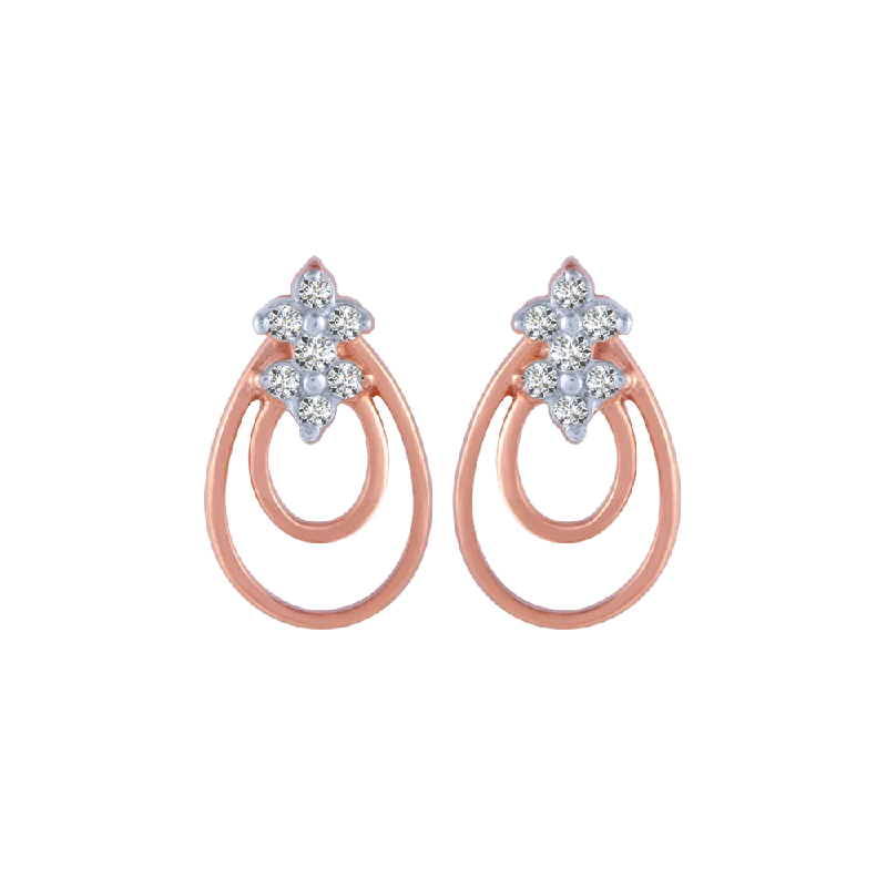 Glow - in - the - Dark Star Stud Earrings for a Mysterious and Night - Time - Friendly Accessory14KT (585) Rose Gold And Diamond Stud Earrings For Women Glow - in - the - Dark Star Stud Earrings for a Mysterious and Night - Time - Friendly Accessory14KT (585) Rose Gold And Diamond Stud Earrings For Women