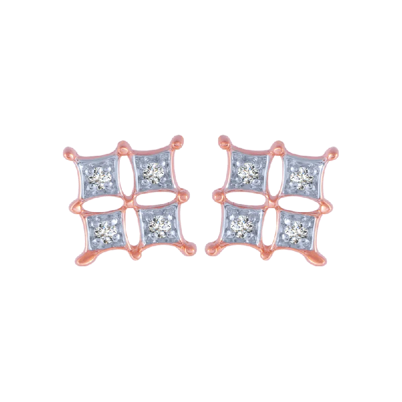 Vintage - Inspired Filigree - Worked Stud Earrings in Gold - Tone for an Antique Aesthetic14KT (585) Rose Gold And Diamond Stud Earrings For Women Vintage - Inspired Filigree - Worked Stud Earrings in Gold - Tone for an Antique Aesthetic14KT (585) Rose Gold And Diamond Stud Earrings For Women