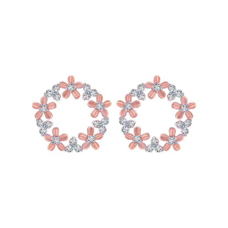 Multicolored Bead - Embellished Stud Earrings in Turquoise and Coral for a Tropical Look14KT (585) Rose Gold And Solitaire Stud Earrings For Women Multicolored Bead - Embellished Stud Earrings in Turquoise and Coral for a Tropical Look14KT (585) Rose Gold And Solitaire Stud Earrings For Women