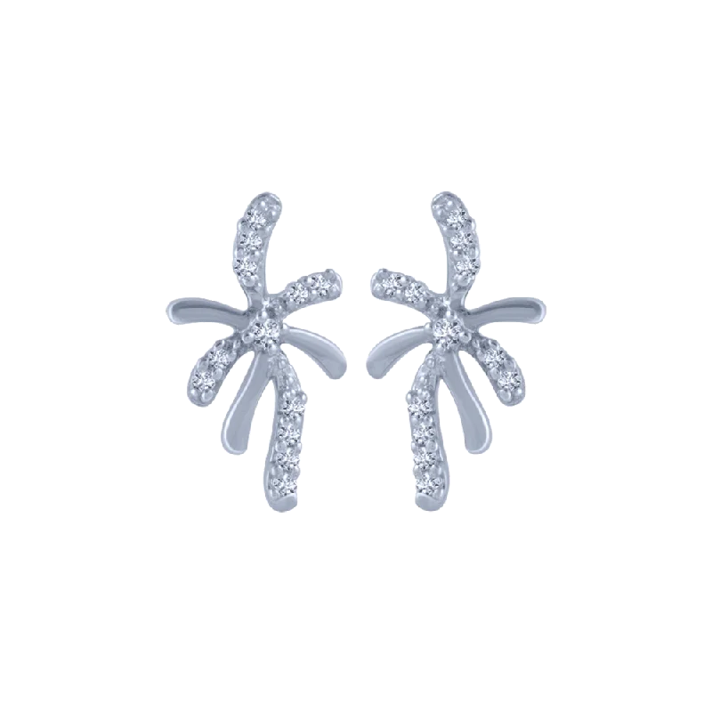Vintage - Inspired Filigree - Worked Stud Earrings in Gold - Tone for an Antique Aesthetic14KT (585) White Gold And Diamond Stud Earrings For Women Vintage - Inspired Filigree - Worked Stud Earrings in Gold - Tone for an Antique Aesthetic14KT (585) White Gold And Diamond Stud Earrings For Women