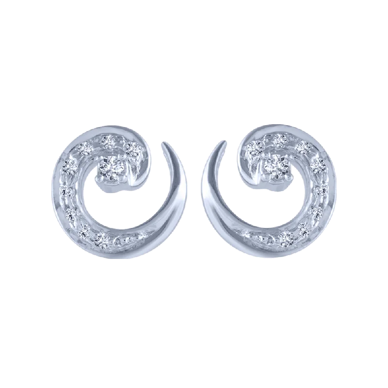 Pearl - Set Minimalist Stud Earrings in White for a Classic and Elegant Appearance14KT (585) White Gold And Diamond Stud Earrings For Women Pearl - Set Minimalist Stud Earrings in White for a Classic and Elegant Appearance14KT (585) White Gold And Diamond Stud Earrings For Women