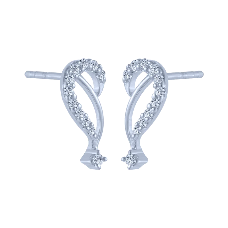 Men's Stainless Steel Skull Stud Earrings with Black Enamel for an Edgy and Rock - Inspired Style14KT (585) White Gold And Diamond Stud Earrings For Women Men's Stainless Steel Skull Stud Earrings with Black Enamel for an Edgy and Rock - Inspired Style14KT (585) White Gold And Diamond Stud Earrings For Women