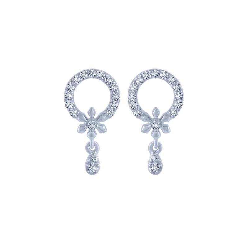 Pearl - Set Minimalist Stud Earrings in White for a Classic and Elegant Appearance14KT (585) White Gold And Diamond Stud Earrings For Women Pearl - Set Minimalist Stud Earrings in White for a Classic and Elegant Appearance14KT (585) White Gold And Diamond Stud Earrings For Women