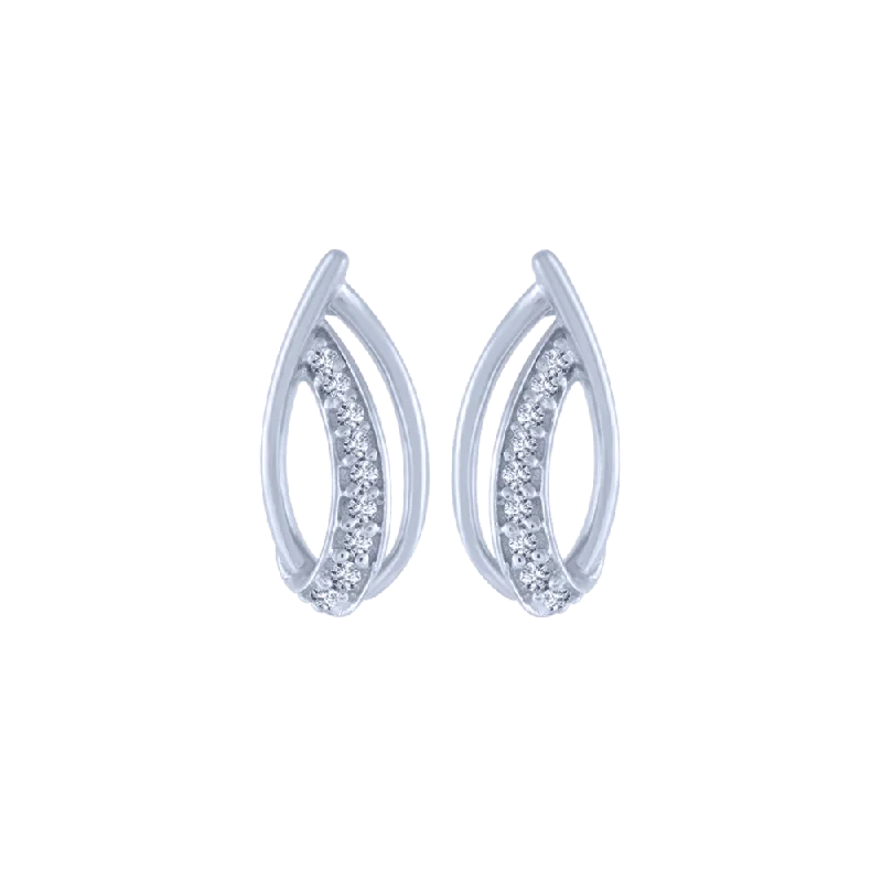 Laser - Engraved Initial Stud Earrings in Silver for a Personalized and Customized Accessory14KT (585) White Gold And Diamond Stud Earrings For Women Laser - Engraved Initial Stud Earrings in Silver for a Personalized and Customized Accessory14KT (585) White Gold And Diamond Stud Earrings For Women