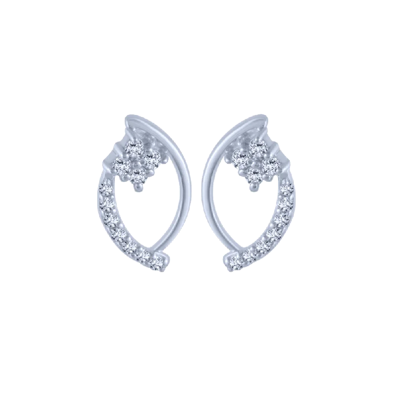 Glow - in - the - Dark Star Stud Earrings for a Mysterious and Night - Time - Friendly Accessory14KT (585) White Gold And Diamond Stud Earrings For Women Glow - in - the - Dark Star Stud Earrings for a Mysterious and Night - Time - Friendly Accessory14KT (585) White Gold And Diamond Stud Earrings For Women