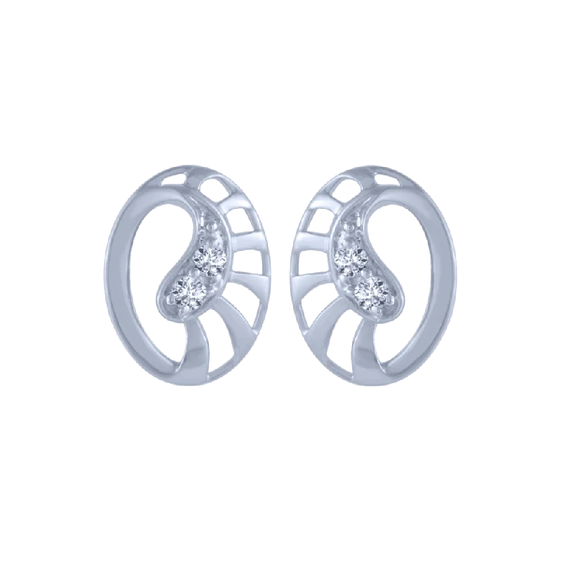 Pearl - Set Minimalist Stud Earrings in White for a Classic and Elegant Appearance14KT (585) White Gold And Diamond Stud Earrings For Women Pearl - Set Minimalist Stud Earrings in White for a Classic and Elegant Appearance14KT (585) White Gold And Diamond Stud Earrings For Women