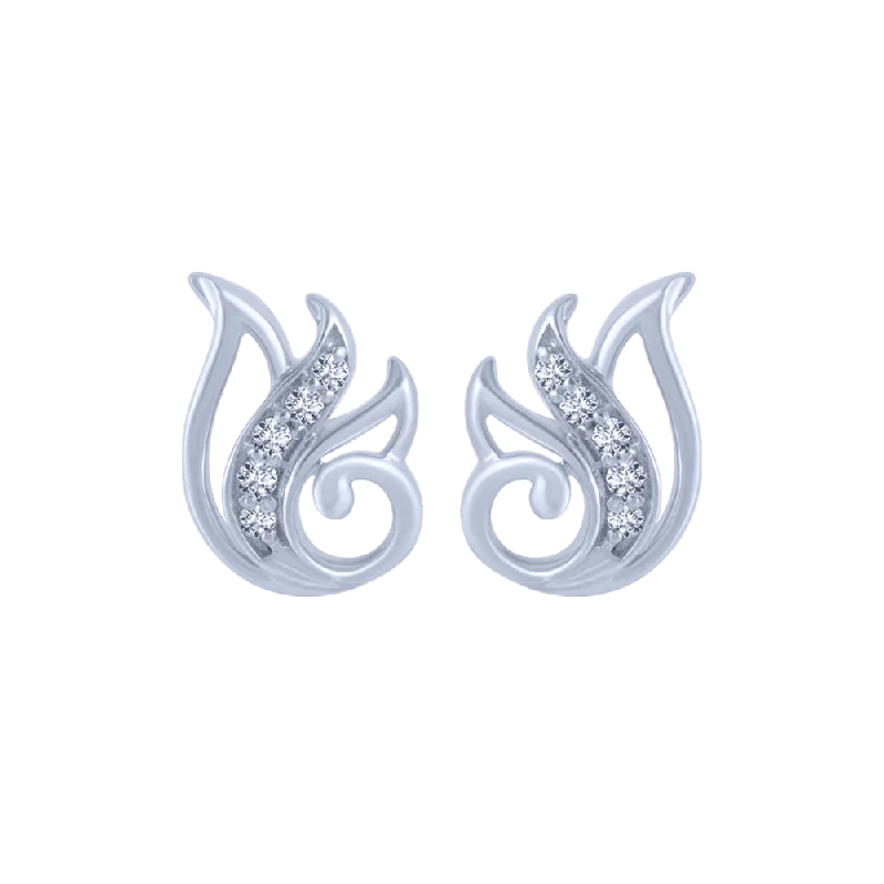 Hypoallergenic Sterling Silver Star - Studded Stud Earrings for Sensitive Ears14KT (585) White Gold And Diamond Stud Earrings For Women Hypoallergenic Sterling Silver Star - Studded Stud Earrings for Sensitive Ears14KT (585) White Gold And Diamond Stud Earrings For Women