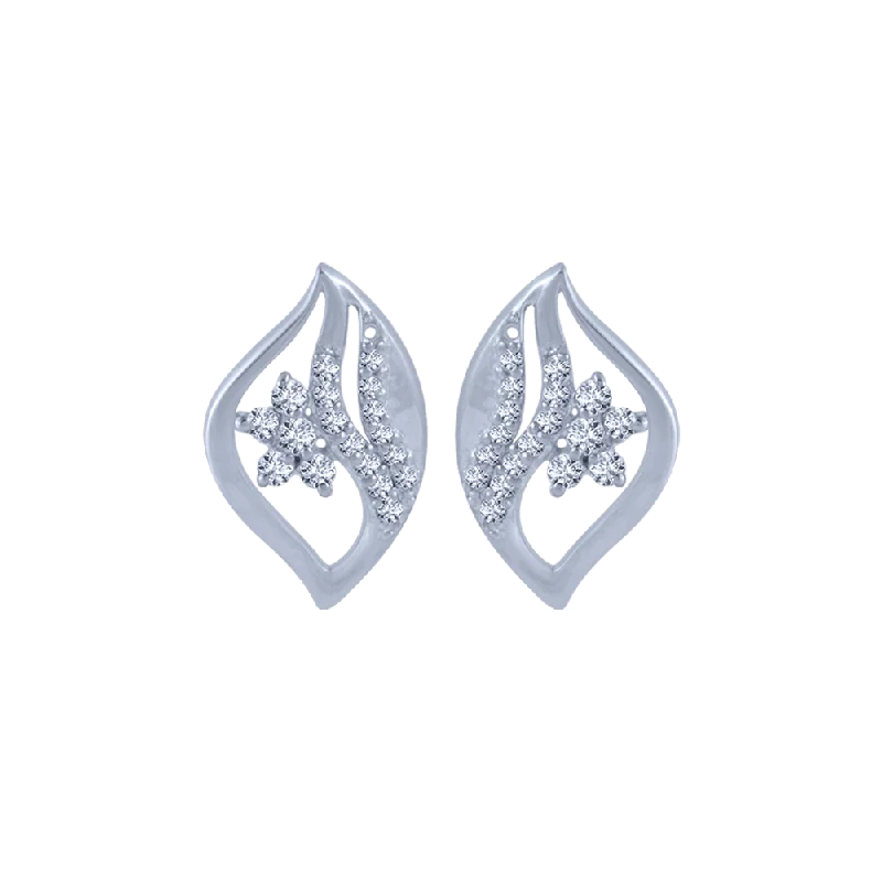 Two - Tone Gold and Silver Plated Clover Stud Earrings for a Lucky and Stylish Symbol14KT (585) White Gold And Diamond Stud Earrings For Women Two - Tone Gold and Silver Plated Clover Stud Earrings for a Lucky and Stylish Symbol14KT (585) White Gold And Diamond Stud Earrings For Women