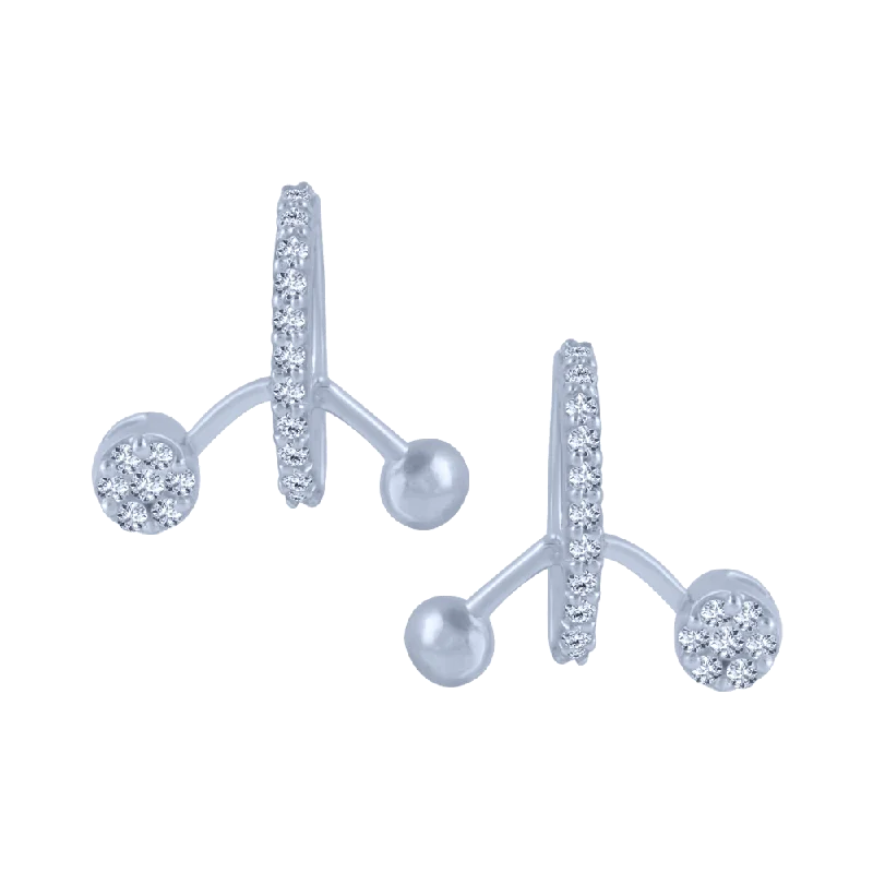 Rainbow - Colored Enameled Butterfly Stud Earrings for a Playful and Colorful Statement14KT (585) White Gold And Diamond Stud Earrings For Women Rainbow - Colored Enameled Butterfly Stud Earrings for a Playful and Colorful Statement14KT (585) White Gold And Diamond Stud Earrings For Women