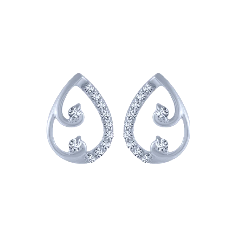 Laser - Engraved Initial Stud Earrings in Silver for a Personalized and Customized Accessory14KT (585) White Gold And Diamond Stud Earrings For Women Laser - Engraved Initial Stud Earrings in Silver for a Personalized and Customized Accessory14KT (585) White Gold And Diamond Stud Earrings For Women