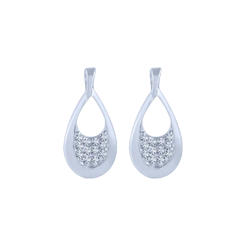 Vintage - Inspired Filigree - Worked Stud Earrings in Gold - Tone for an Antique Aesthetic14KT (585) White Gold And Diamond Stud Earrings For Women Vintage - Inspired Filigree - Worked Stud Earrings in Gold - Tone for an Antique Aesthetic14KT (585) White Gold And Diamond Stud Earrings For Women