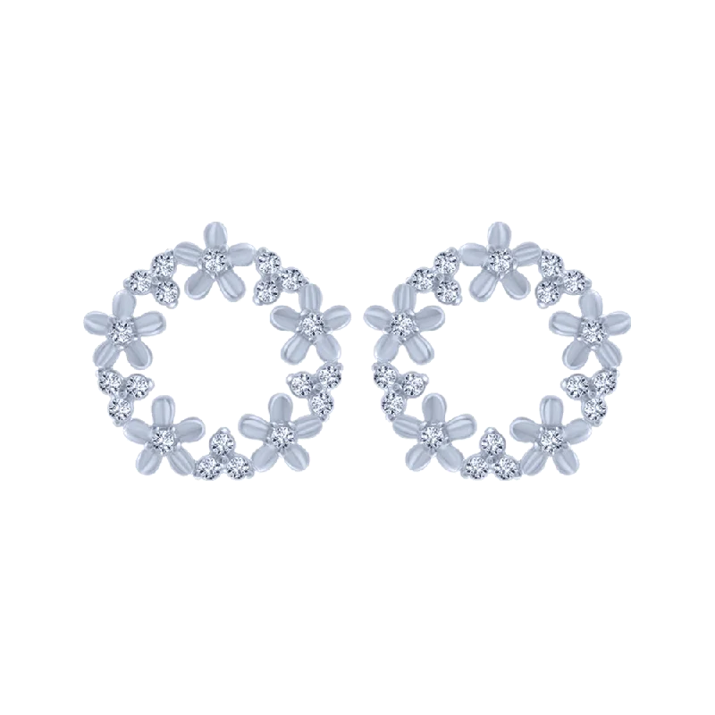 Magnetic - Back Stud Earrings in Black for Easy and Comfortable Wear14KT (585) White Gold And Solitaire Stud Earrings For Women Magnetic - Back Stud Earrings in Black for Easy and Comfortable Wear14KT (585) White Gold And Solitaire Stud Earrings For Women