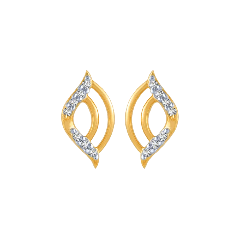Two - Tone Gold and Silver Plated Clover Stud Earrings for a Lucky and Stylish Symbol14KT (585) Yellow Gold And Diamond Stud Earrings For Women Two - Tone Gold and Silver Plated Clover Stud Earrings for a Lucky and Stylish Symbol14KT (585) Yellow Gold And Diamond Stud Earrings For Women