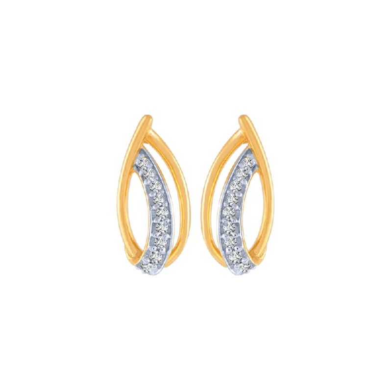 Magnetic - Back Stud Earrings in Black for Easy and Comfortable Wear14KT (585) Yellow Gold And Diamond Stud Earrings For Women Magnetic - Back Stud Earrings in Black for Easy and Comfortable Wear14KT (585) Yellow Gold And Diamond Stud Earrings For Women