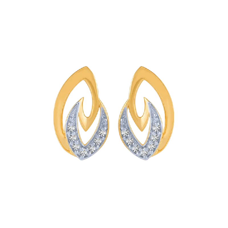 Magnetic - Back Stud Earrings in Black for Easy and Comfortable Wear14KT (585) Yellow Gold And Diamond Stud Earrings For Women Magnetic - Back Stud Earrings in Black for Easy and Comfortable Wear14KT (585) Yellow Gold And Diamond Stud Earrings For Women