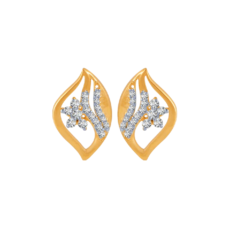 Glow - in - the - Dark Star Stud Earrings for a Mysterious and Night - Time - Friendly Accessory14KT (585) Yellow Gold And Diamond Stud Earrings For Women Glow - in - the - Dark Star Stud Earrings for a Mysterious and Night - Time - Friendly Accessory14KT (585) Yellow Gold And Diamond Stud Earrings For Women