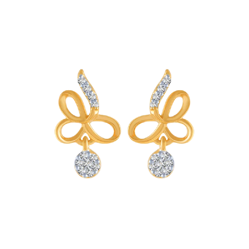 Matte - Finish Titanium Hexagon Stud Earrings for a Sleek and Contemporary Style14KT (585) Yellow Gold And Diamond Stud Earrings For Women Matte - Finish Titanium Hexagon Stud Earrings for a Sleek and Contemporary Style14KT (585) Yellow Gold And Diamond Stud Earrings For Women